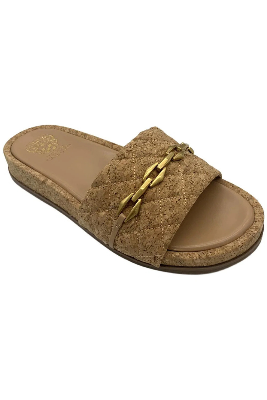 Vince Camuto Women's Kallin Wedge Sandal Cork Natural - Medium